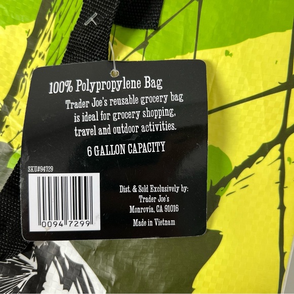 NWT Trader Joe's Brooklyn Bridge Reusable Grocery Bag 6 Gallon - Picture 6 of 6